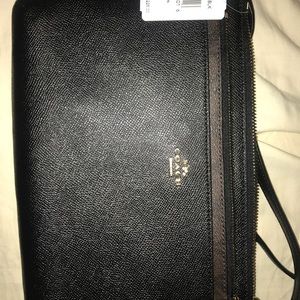 3 items Coach purse and wristlet with emblem